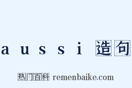 aussi造句是什么意思的图片